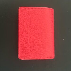 Red Longchamp card case/wallet